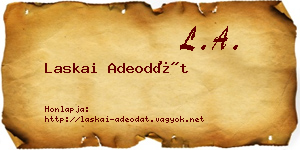 Laskai Adeodát névjegykártya